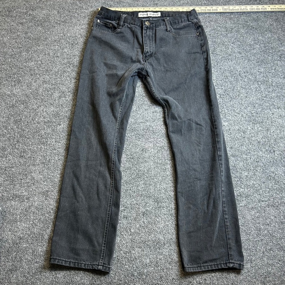 Indigo Thirty Jeans Mens Size 36x34 Black Straight Leg Cotton Denim Casual Pants